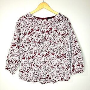 🦋3/$25 Besti Belli 3/4 Sleeve Wine Medium Top